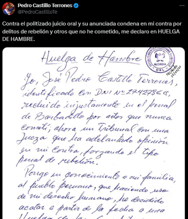 Pedro Castillo, Perú