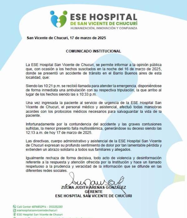 Hospital se prenunció tras los señalamientos