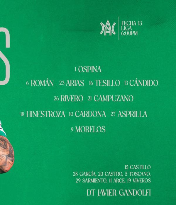 Alineación de Nacional