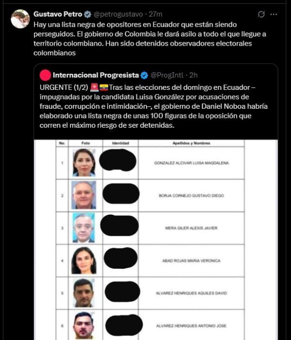 Este fue el trino del presidente Gustavo Petro.