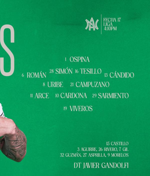 Alineación de Nacional