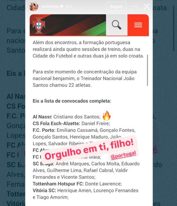 Publicación de Ronaldo