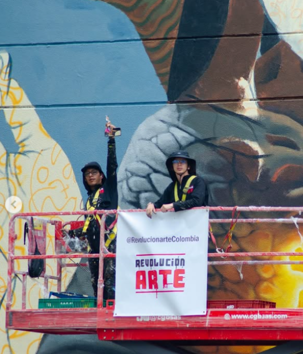 Mural 'Metáfora del equilibrio', en Pereira, el mejor del mundo en la plataforma Street Art Cities.