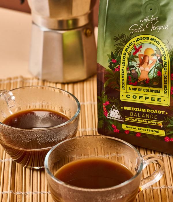La actriz y productora colombiana Sofía Vergara lanza en Colombia su marca de café Dios mío Coffee!