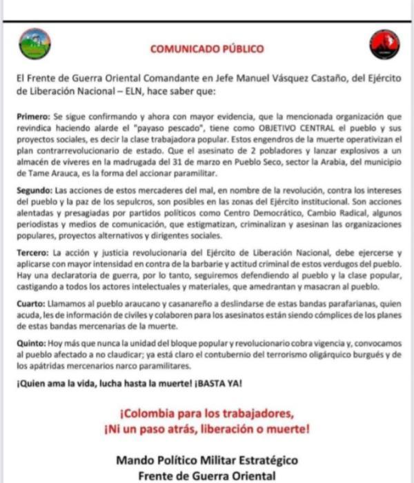 Esta fue la amenaza que recibió el 5 de abril de 2024 la representante.