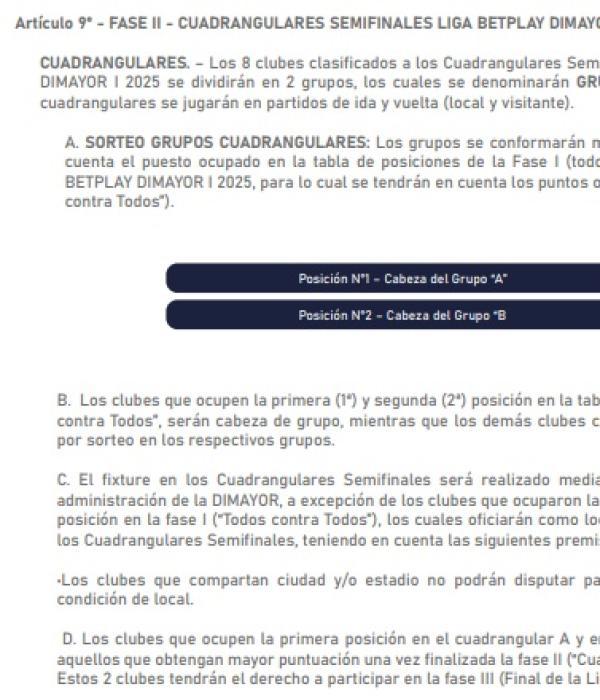 Reglamento de la Liga
