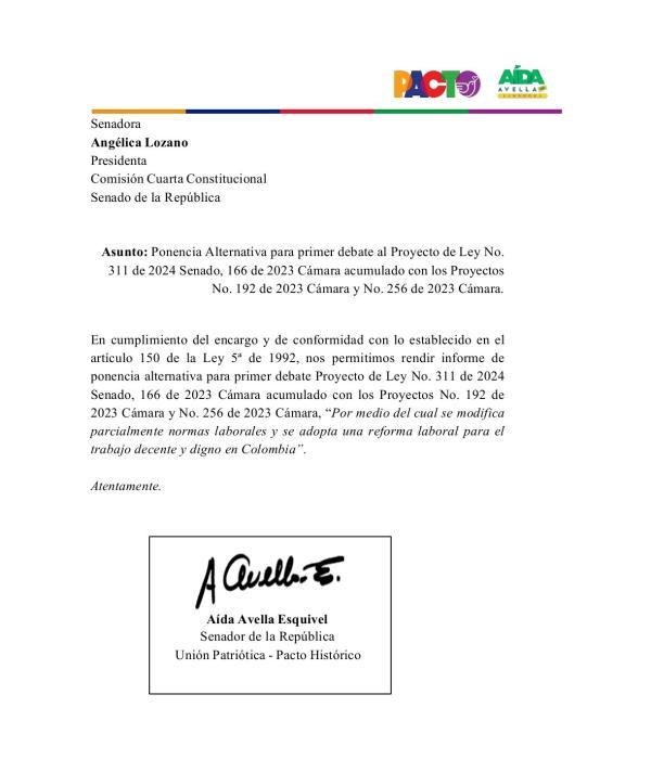 Ponencia alternativa de la reforma laboral