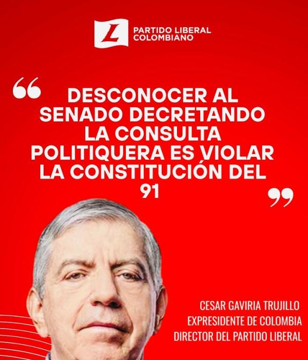 Pronunciamiento de César Gaviria sobre la consulta popular
