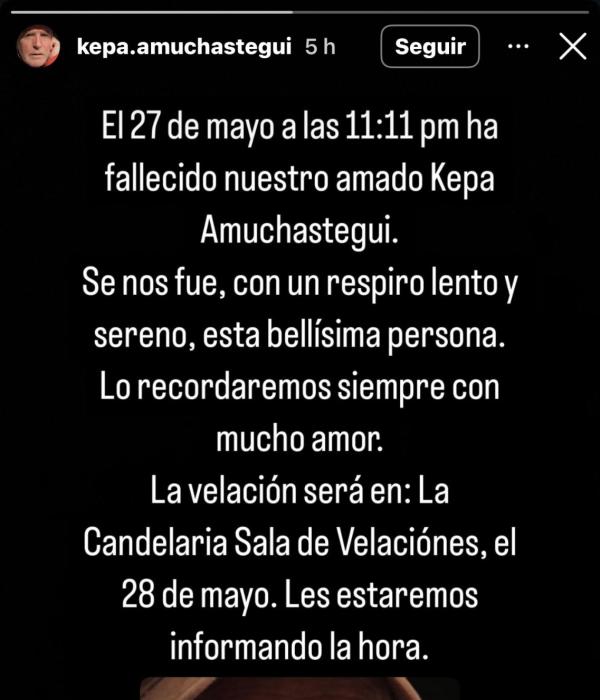 Captura Instagram Kepa Amuchastegui