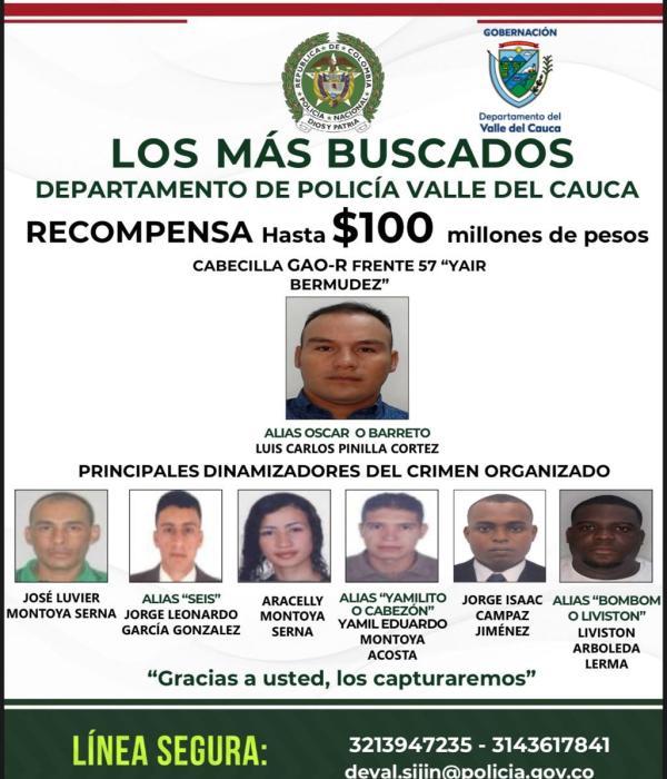 Aracelly Montoya Serna aparece en el cartel con recompensas de hasta $ 100 millones.