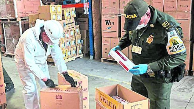 En Bogotá fueron incautadas más de 5 millones de cajetillas de cigarrillos de contrabando.