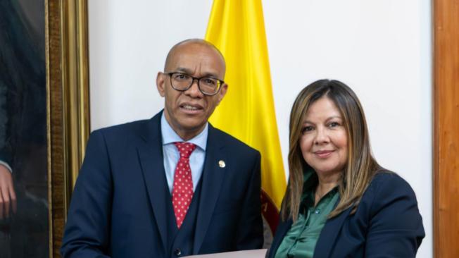 Magistrado Gerson Chaverra y la fiscal electa Luz Adriana Camargo