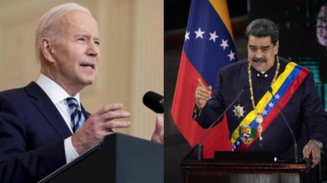 Description: Joe Biden, presidente de Estados Unidos, y Nicolás Maduro, presidente de Venezuela.
