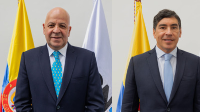 Los magistrados del CNE Benjamín Ortiz y Álvaro Hernán Prada