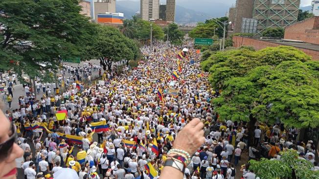 En Medellín la marcha fue masiva.