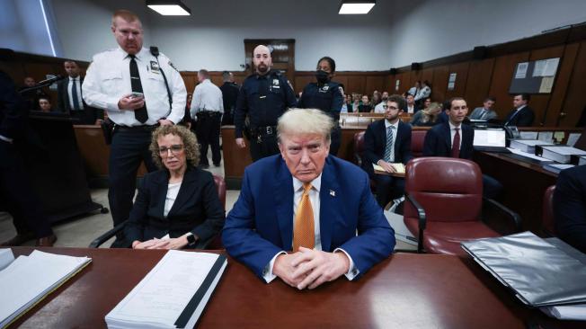 El expresidente Donald Trump durante su juicio en la ciudad de Nueva York.