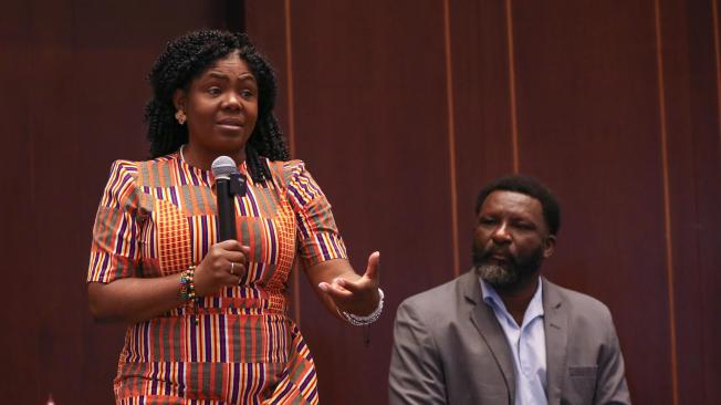En el Hotel Tequendama,  la vicepresidenta Francia Marquez, El Ministro de Equidad Racial de Brasil, la Ministra de Ambiente en Colombia, entre otros representantes de instituciones, ONGs e OIGs a *posicionan la agenda afro en temas de tenencia de tierra y sostenibilidad Bogotá 14 de junio del 2024. FOTO MAURICIO MORENO CEET EL TIEMPO @mauriciomorenofoto.