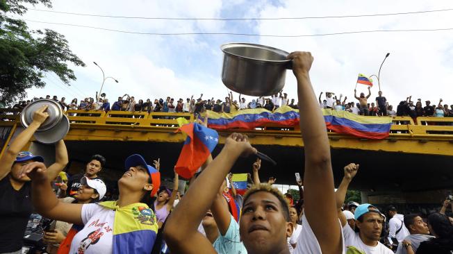 Protesta contra el gobierno de Nicolás Maduro en el estado de Carabobo, el 29 de julio, un día después de las elecciones presidenciales.