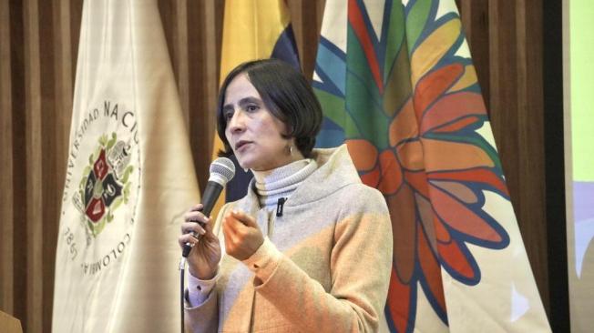 La ministra de Ambiente, Susana Muhamad, durante el foro 'Conexión biodiversidad'.