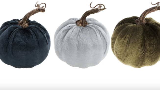 Los artículos en forma de calabaza disponibles en la tienda web de Dollar Tree.