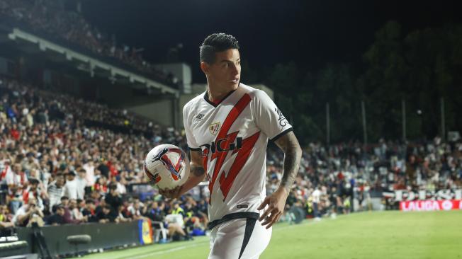 James Rodríguez en su debut en el Rayo Vallecano.