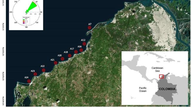 Las playas del Atlántico que hicieron parte de la investigación.