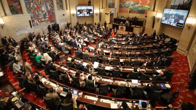 Comisiones económica conjuntas de Senado y Cámara, en el salón elíptico del Congreso, en el debate sobre presupuesto nacional del 2025.
