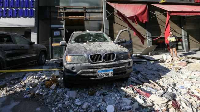 Bombardeo de Israel en Beirut.