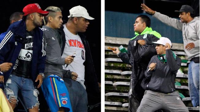 Disturbios entre hinchas de Nacional y Junior