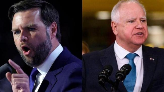 J.D. Vance y Tim Walz.