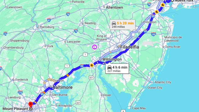 Mount Pleasant se ubica a 4 horas de Nueva York.