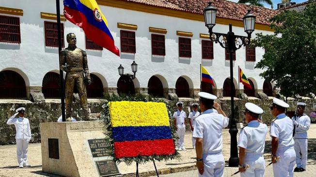 Honores al Almirante Padilla en Cartagena