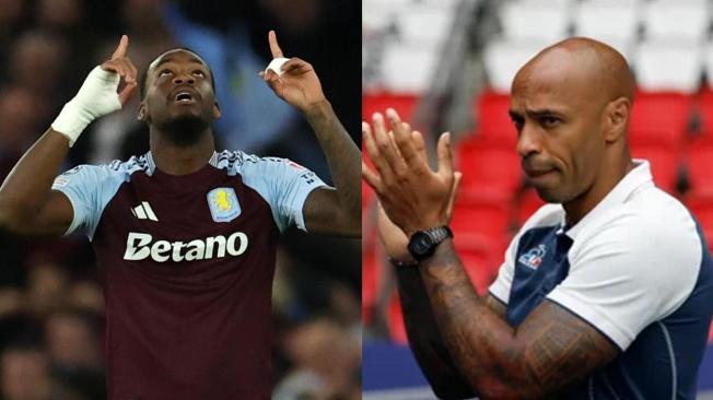 Jhon Durán y Thierry Henry