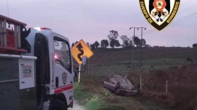 El accidente fue atendido por los bomberos de Ventaquemada.