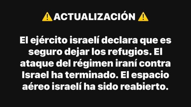 Este fue el mensaje que recibieron cuando podían salir del refugio