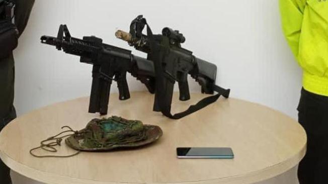 Supuestas armas de juguete incautadas en Bayunca