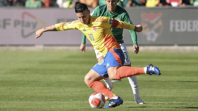 James Rodríguez, en acción contra Bolivia.