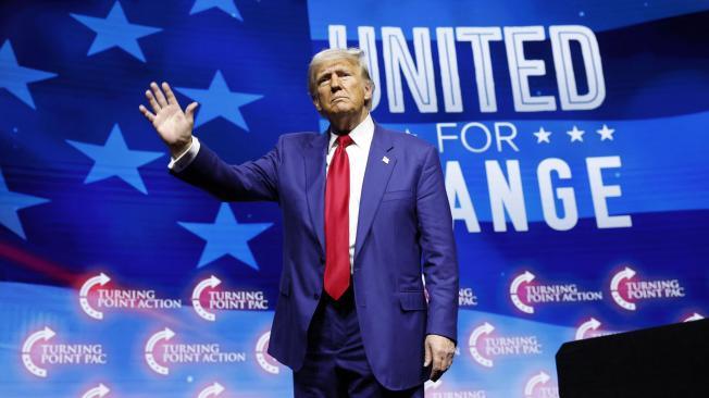 El expresidente de Estados Unidos Donald Trump en un mitin de campaña en Las Vegas, Nevada.