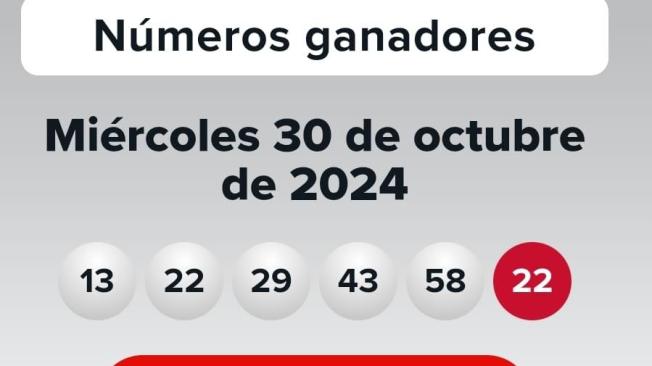 Los resultados del miércoles 30 de octubre.