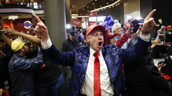 Celebración de seguidores de Trump.