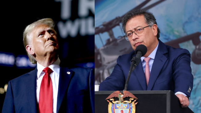 Donald Trump y Gustavo Petro.