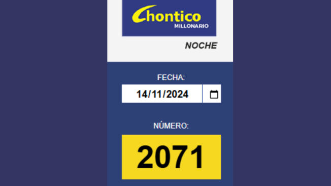 Chontico Noche resultados.