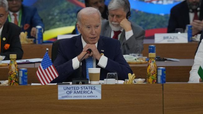 El presidente estadounidense Joe Biden habla durante el lanzamiento del Grupo de Trabajo para una Alianza Mundial contra el Hambre y la Pobreza.