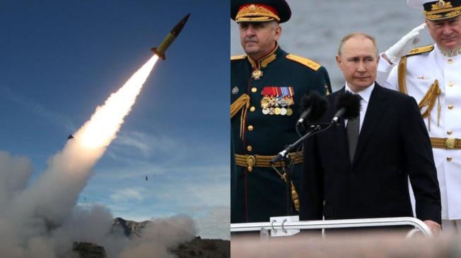 Vladimir Putin y un misil ATACMS.