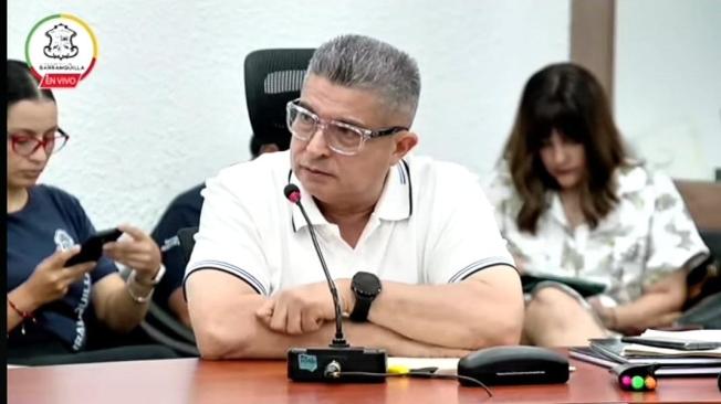 Juan José Vergara, concejal de Barranquilla, durante la Comisión de Presupuesto.
