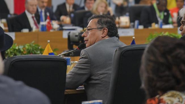 Presidente Gustavo Petro en la sesión plenaria de desarrollo sostenible y transición energética del G20.