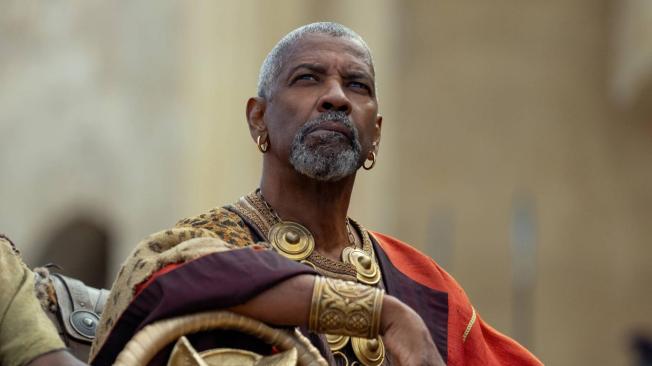 Película Gladiador 2 con Paul Mescal, Denzel Washington y Connie Nielsen.