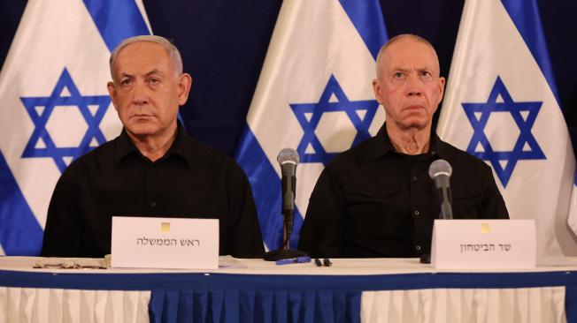 El primer ministro de Israel, Benjamin Netanyahu, y el exministro de Defensa Yoav Gallant.