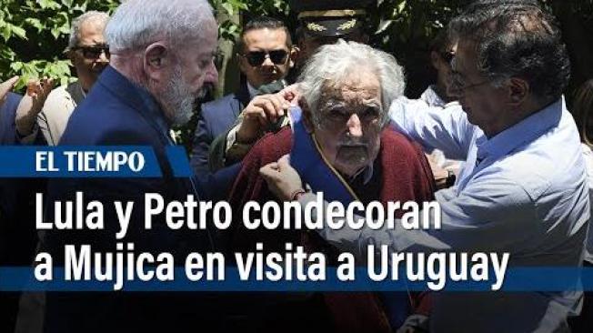 El expresidente uruguayo José “Pepe” Mujica recibió este jueves las máximas condecoraciones de Colombia y Brasil por parte de sus presidentes, Gustavo Petro y Luiz Inácio Lula da Silva, ambos en Uruguay.