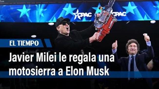 Milei se reúne con Musk y le regala una motosierra